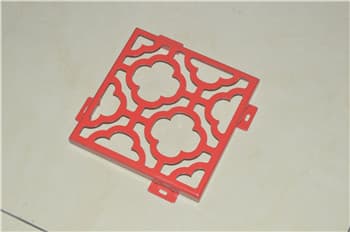 Chinese Red Customized Pattern Perforated ASP